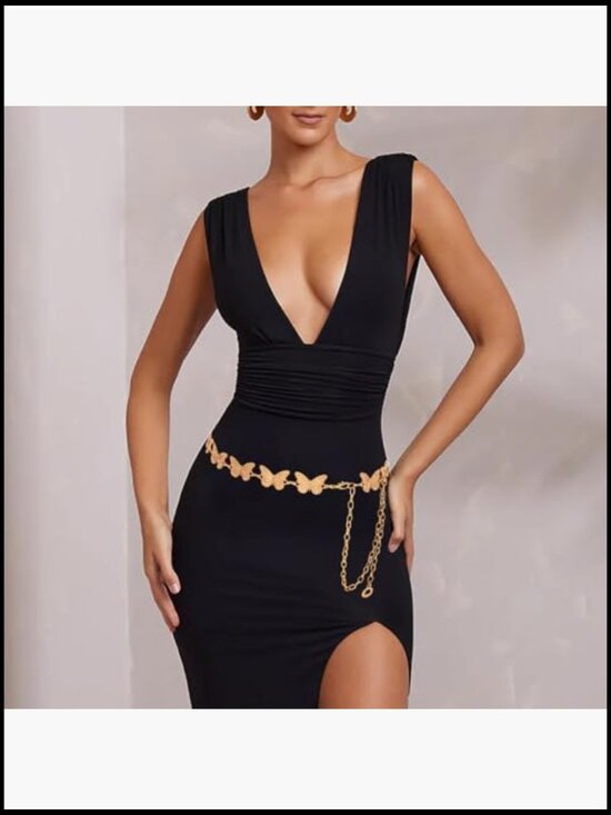 Adjustable Metal Waist Chain Belt for Jeans and Dresses